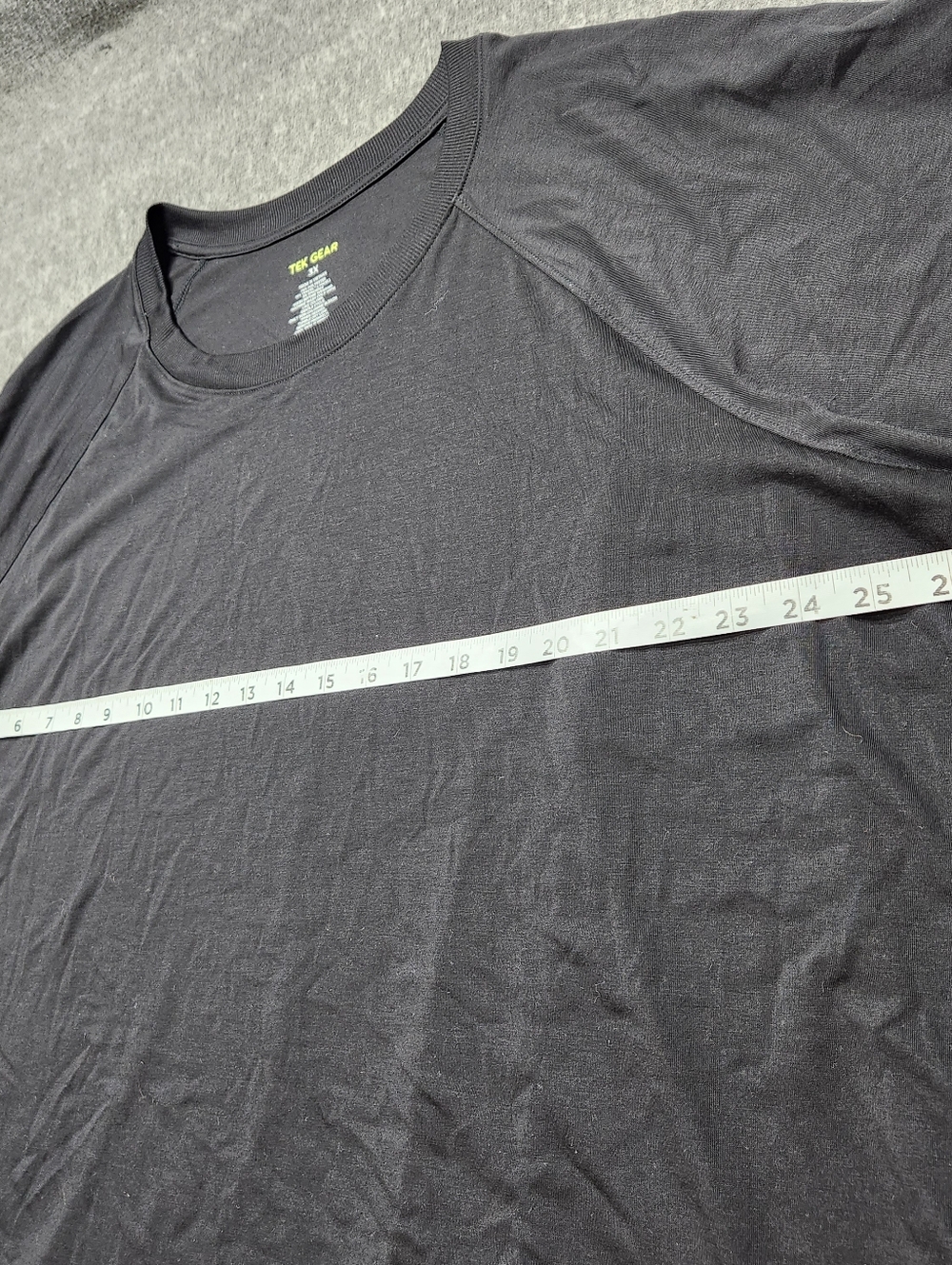 Tek Gear Black Athletic T Shirt Womens 3X Performance Stretch Gym Tee - Picture 3 of 5
